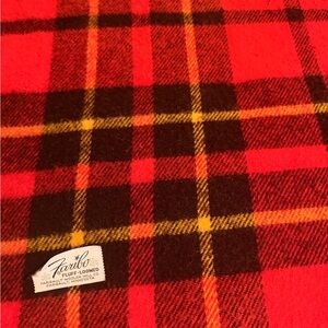 Vintage Faribo Red and Yellow Plaid Blanket
